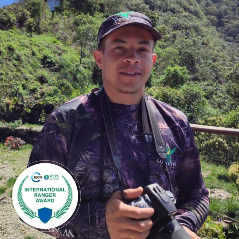 Our Ranger Cristian Vásquez is given the International Ranger Award, given by the IUCN